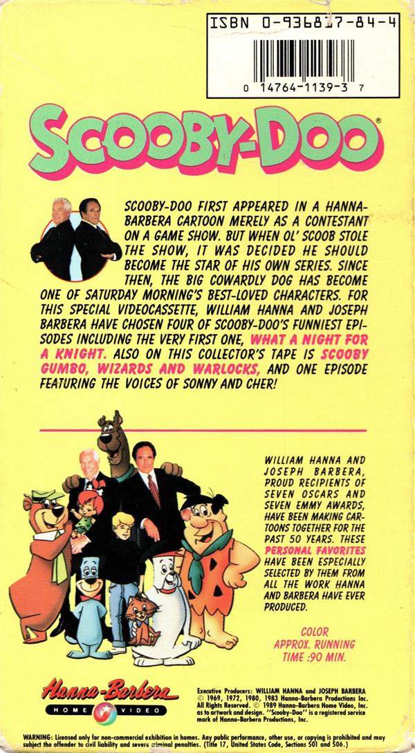 Hanna Barbera Personal Favorites Scooby Doo VHS Movies TV TV