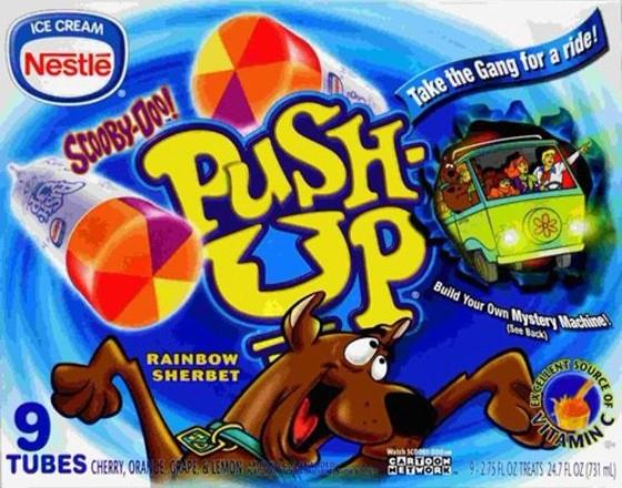 Scooby Doo Push Up Rainbow Sherbet Food Beverage Ice Cream Frozen 